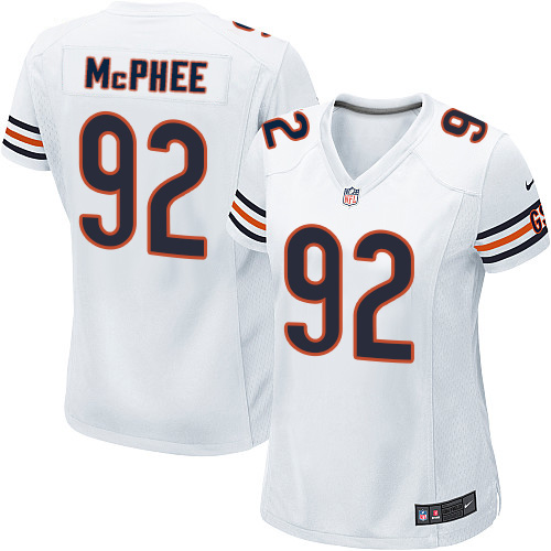 Women's Elite Pernell McPhee Nike Jersey White Road - #92 NFL Chicago Bears